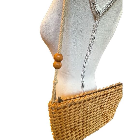 Walbrog natural straw basket weave shoulder bag made in Italy - Picture 6 of 16